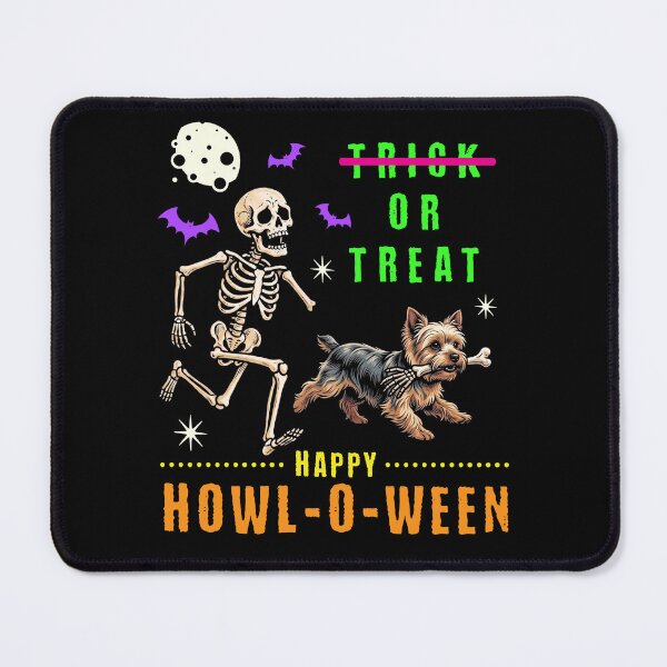 Item preview, Happy Howl-O-Ween Skeleton Dog Trick or Treat designed and sold by d247.