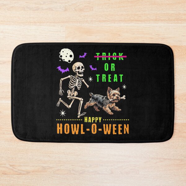 Item preview, Happy Howl-O-Ween Skeleton Dog Trick or Treat designed and sold by d247.