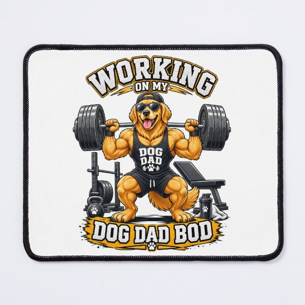 Item preview, Golden Retriever Dog Dad Gym Workout – Working On My Dog Dad Bod Funny Fitness Design designed and sold by LuxeBuzz.