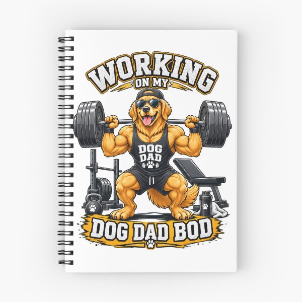 Item preview, Golden Retriever Dog Dad Gym Workout – Working On My Dog Dad Bod Funny Fitness Design designed and sold by LuxeBuzz.