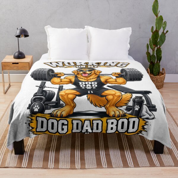 Item preview, Golden Retriever Dog Dad Gym Workout – Working On My Dog Dad Bod Funny Fitness Design designed and sold by LuxeBuzz.