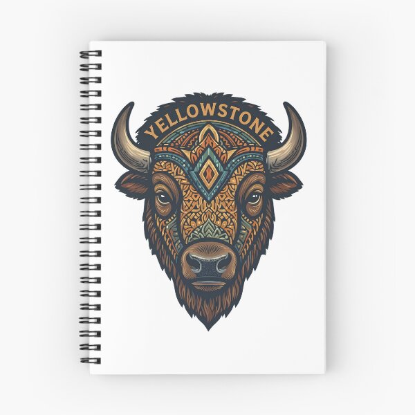 Item preview, Yellowstone National Park Ornate Bison Mandala Geometric Art designed and sold by LittleArij.