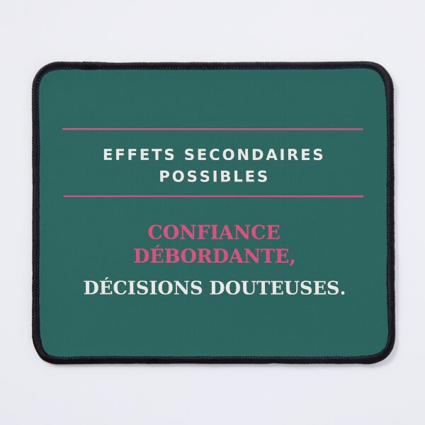 Item preview, Possible side effects: overconfidence, questionable decisions - Humorous quote designed and sold by VYNCERA.