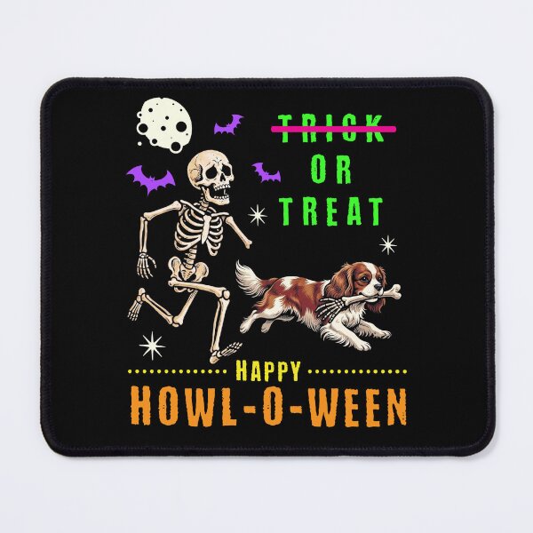 Item preview, Happy Howl-O-Ween Skeleton Dog Trick or Treat designed and sold by d247.