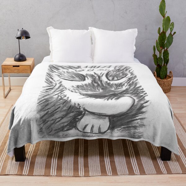 Item preview, Cat Romy, Katzenwäsche, Charcoal designed and sold by Anke‘s Bazaar.