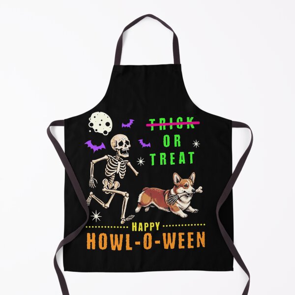 Item preview, Corgi Skeleton Howl-O-Ween Trick or Treat designed and sold by d247.