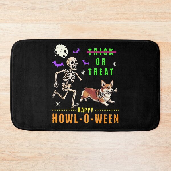 Item preview, Corgi Skeleton Howl-O-Ween Trick or Treat designed and sold by d247.