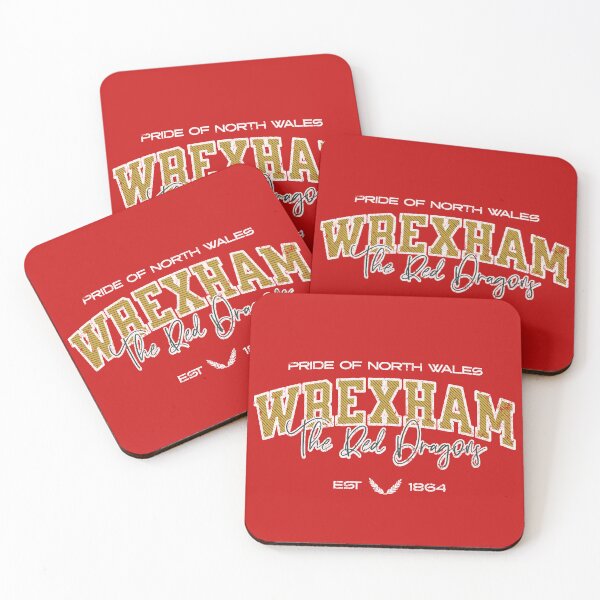 Item preview, Wrexham The Red Dragons Vintage 1864 Retro Football Soccer Sports Streetwear Design designed and sold by Red-since-1892.
