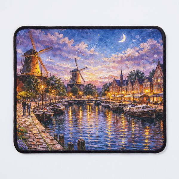 Item preview, Dokkum by night painting, the Netherlands – A Beautiful place in Europe. designed and sold by GalleryKauffeld.