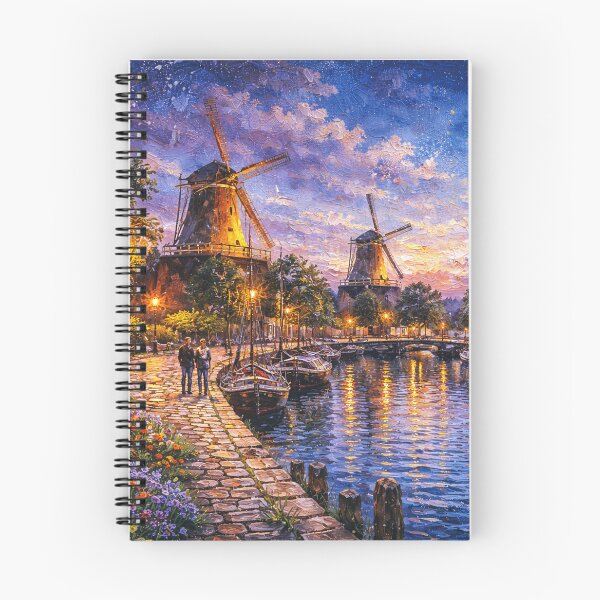 Item preview, Dokkum by night painting, the Netherlands – A Beautiful place in Europe. designed and sold by GalleryKauffeld.