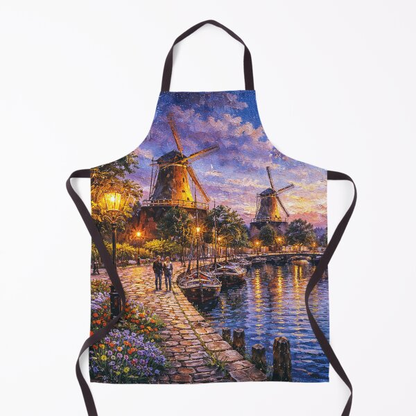 Item preview, Dokkum by night painting, the Netherlands – A Beautiful place in Europe. designed and sold by GalleryKauffeld.
