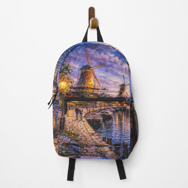 Item preview, Dokkum by night painting, the Netherlands – A Beautiful place in Europe. designed and sold by GalleryKauffeld.