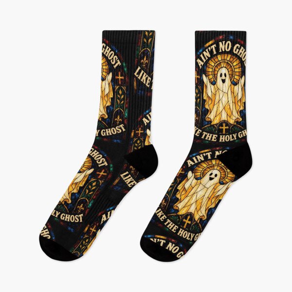 Artikelvorschau, Ain't No Ghost Like The Holy Ghost Funny Halloween Church entworfen und verkauft von borutawear.