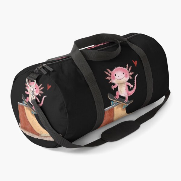 Item preview, Kickflip the Brave Axolotl – Cute Skateboarding Axolotl designed and sold by SimoesArtistry.