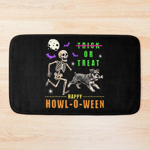 Item preview, Happy Howl-O-Ween Skeleton Schnauzer Trick or Treat designed and sold by d247.