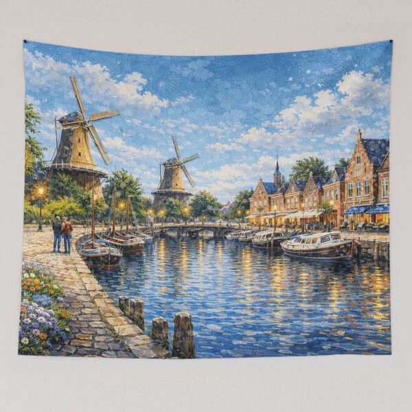 Item preview, A painting of Dokkum, the Netherlands – A Beautiful place in Europe. designed and sold by GalleryKauffeld.