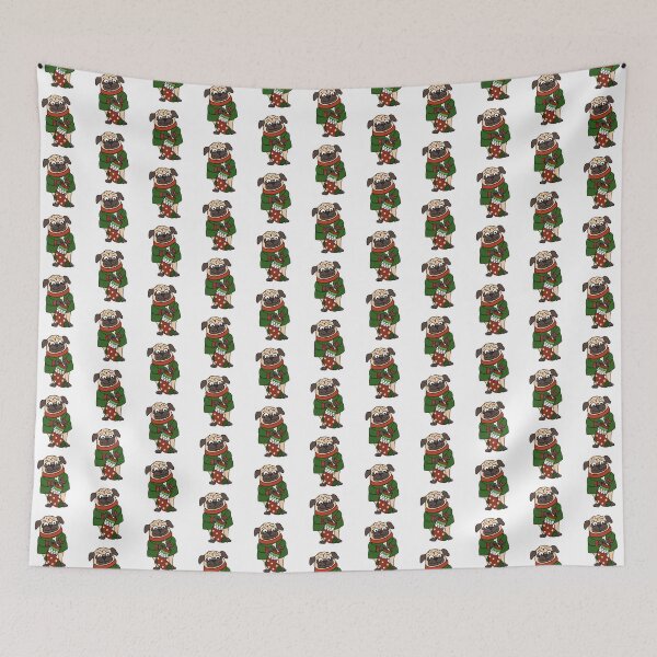 Item preview, Cute Christmas Pug Sticker | Funny Dog Holiday Stocking Meme designed and sold by MyxaART.