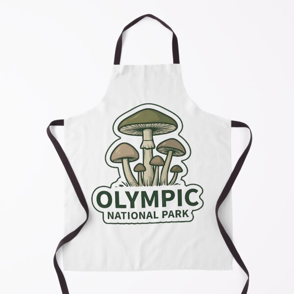 Item preview, Olympic National Park Washington Retro Mushroom Nature Badge designed and sold by LittleArij.
