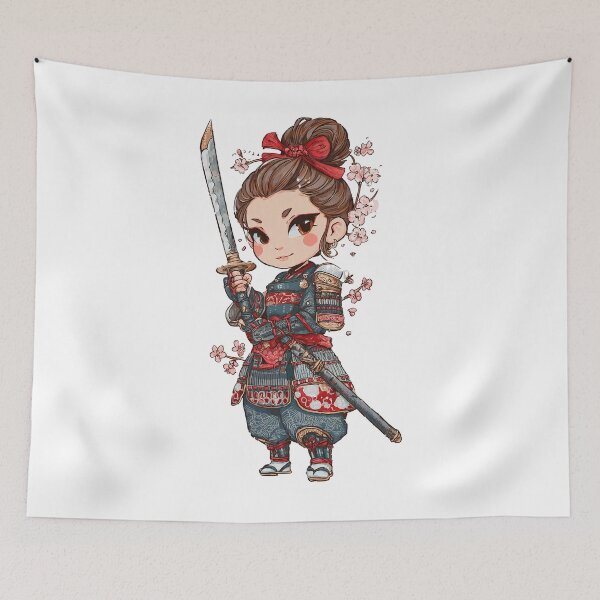 Item preview, cute chibi gril samurai designed and sold by cutemakerotart.