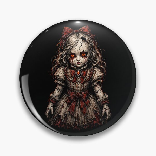 Item preview, Haunted Porcelain Doll – Gothic Horror Creepy Doll Art designed and sold by Stinky Lincy's Apparel Company.