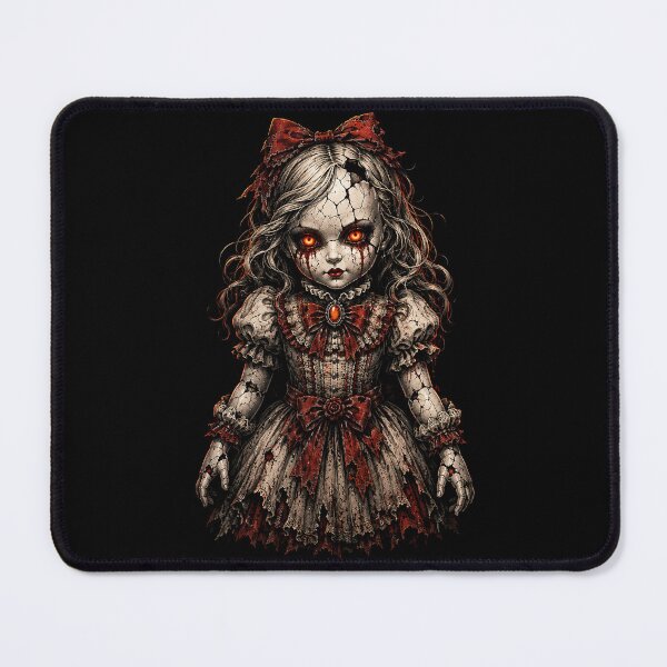 Item preview, Haunted Porcelain Doll – Gothic Horror Creepy Doll Art designed and sold by Stinky Lincy's Apparel Company.