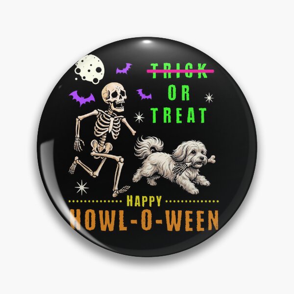 Item preview, Howl-O-Ween Skeleton Dog Trick or Treat Spooky Fun designed and sold by d247.
