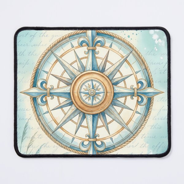 Item preview, Tides of Direction – Nautical Compass & Seashell Watercolor Art designed and sold by Saxon Designs.