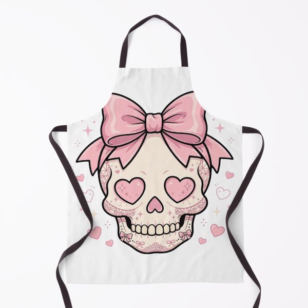 Item preview, Coquette Pink Skull With Big Bow - Cute Pastel Halloween Skull Heart Eyes Aesthetic designed and sold by positivitymed.