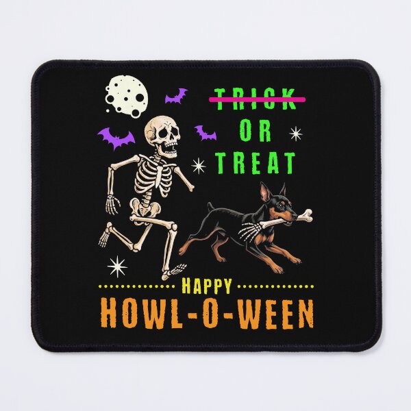 Item preview, Happy Howl-O-Ween Skeleton Doberman Trick or Treat designed and sold by d247.