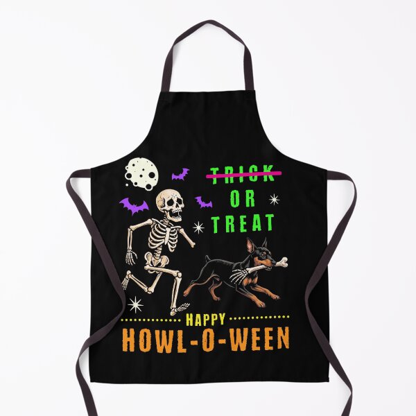 Item preview, Happy Howl-O-Ween Skeleton Doberman Trick or Treat designed and sold by d247.
