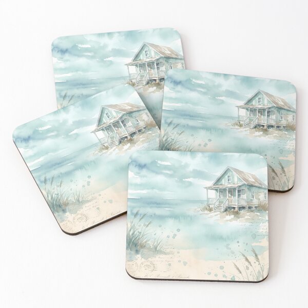 Item preview, Seaside Whispers – Beach House Watercolor designed and sold by Saxon Designs.