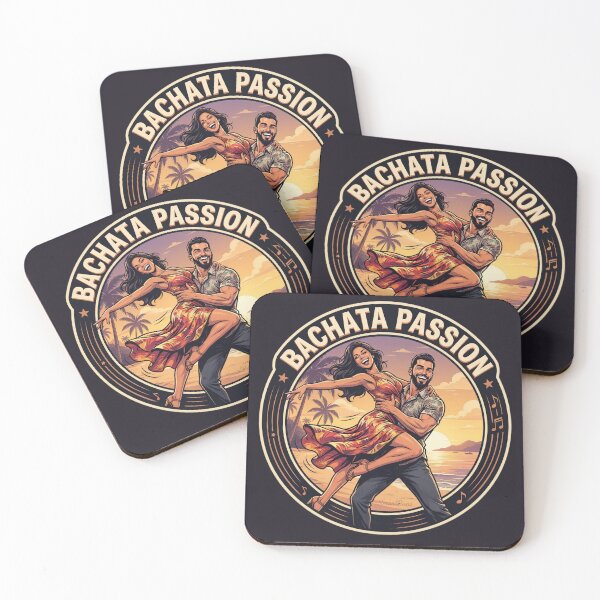 Item preview, Bachata Passion Summer Emblem – Acrobatic Latino Dance Couple Lift, Round Retro Beach Sunset Badge Graphic Apparel Sticker designed and sold by SmartPuns.