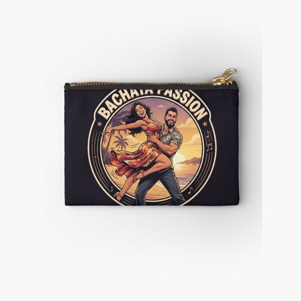 Item preview, Bachata Passion Summer Emblem – Acrobatic Latino Dance Couple Lift, Round Retro Beach Sunset Badge Graphic Apparel Sticker designed and sold by SmartPuns.