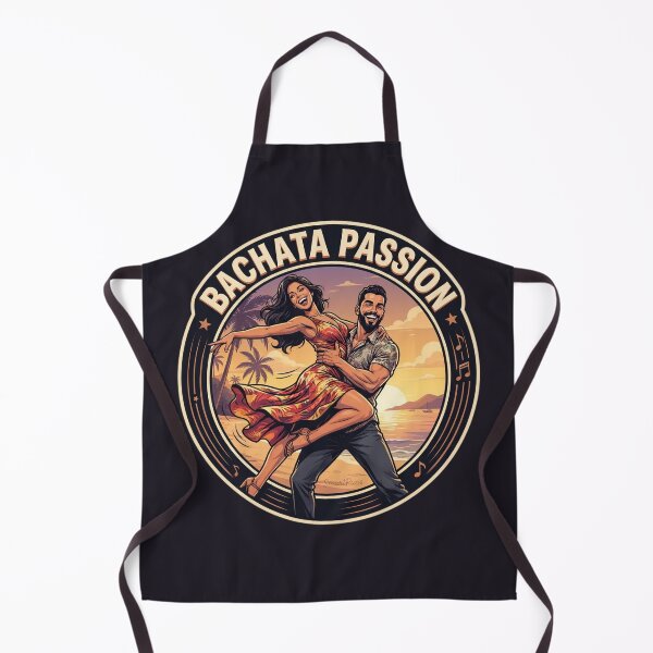 Item preview, Bachata Passion Summer Emblem – Acrobatic Latino Dance Couple Lift, Round Retro Beach Sunset Badge Graphic Apparel Sticker designed and sold by SmartPuns.