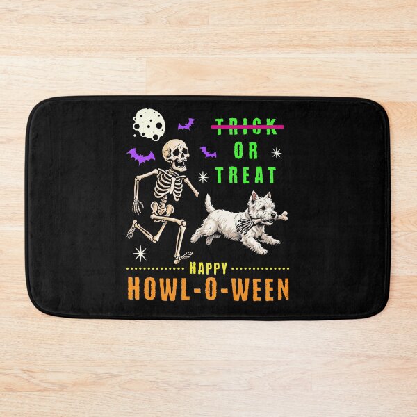Item preview, Happy Howl-O-Ween Skeleton Dog Trick or Treat designed and sold by d247.