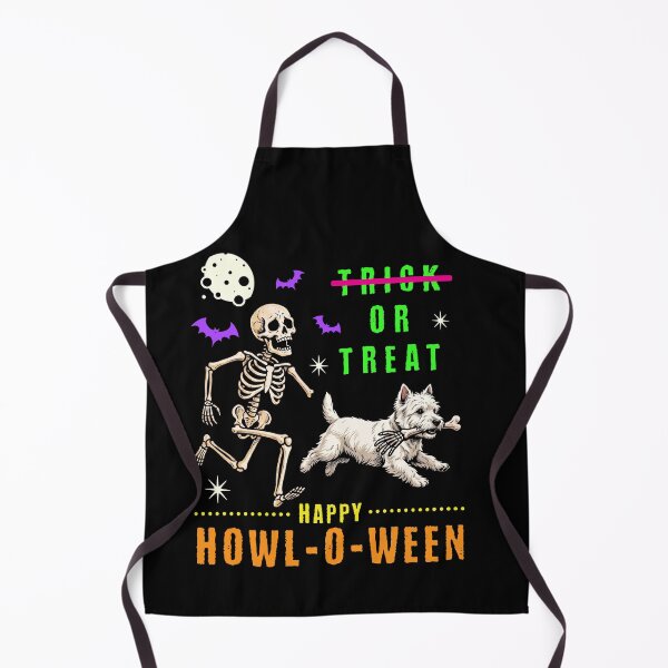 Item preview, Happy Howl-O-Ween Skeleton Dog Trick or Treat designed and sold by d247.