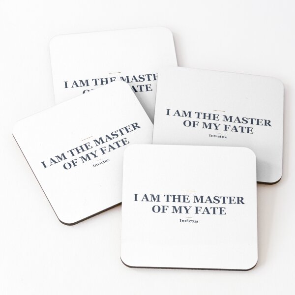 Item preview, I Am the Master of My Fate Invictus Quote designed and sold by Power Designs.
