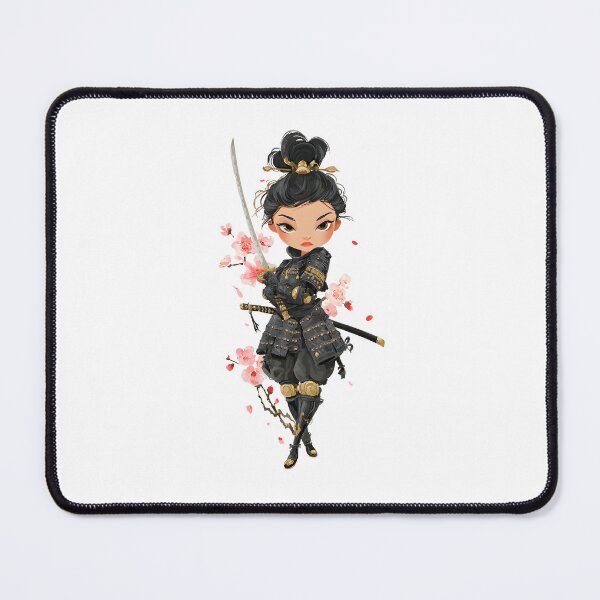 Item preview, cute chibi samurai girl designed and sold by cutemakerotart.