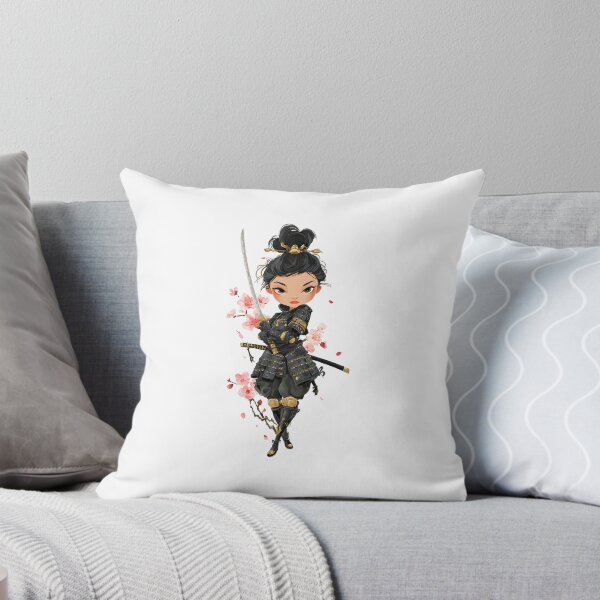 Item preview, cute chibi samurai girl designed and sold by cutemakerotart.