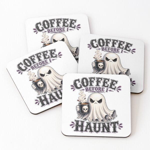 Item preview, Coffee Before I Haunt – Grumpy Ghost Coffee Humor designed and sold by AbderraimArt.