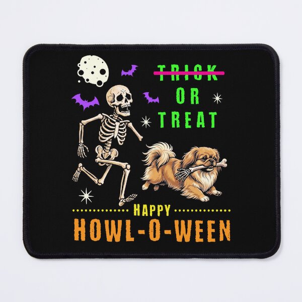 Item preview, Happy Howl-O-Ween Skeleton Dog Trick Treat designed and sold by d247.