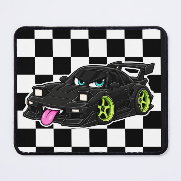 Item preview, Funny Black Tuner Car Checkerboard Y2K designed and sold by Aimetoi.