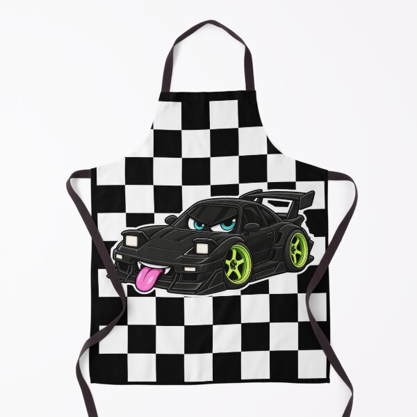 Item preview, Funny Black Tuner Car Checkerboard Y2K designed and sold by Aimetoi.