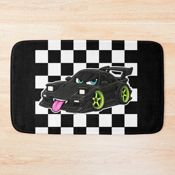 Item preview, Funny Black Tuner Car Checkerboard Y2K designed and sold by Aimetoi.