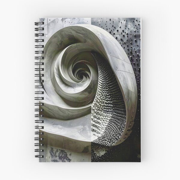 Item preview, Spiraling Geometric Structure in Gray Stone designed and sold by Vicky Brago-Mitchell®.