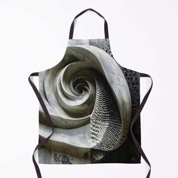 Item preview, Spiraling Geometric Structure in Gray Stone designed and sold by Vicky Brago-Mitchell®.