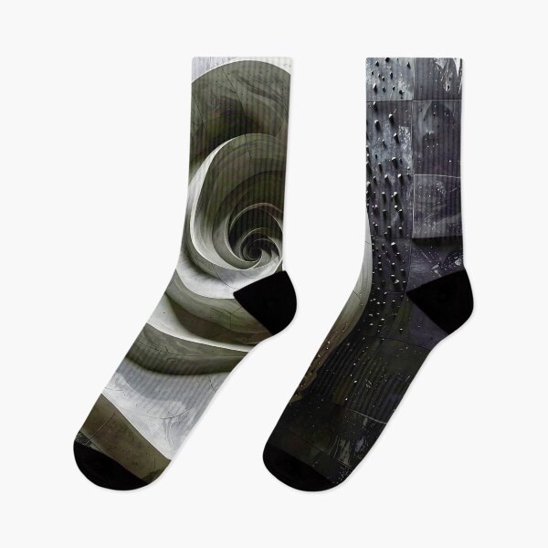 Item preview, Spiraling Geometric Structure in Gray Stone designed and sold by Vicky Brago-Mitchell®.