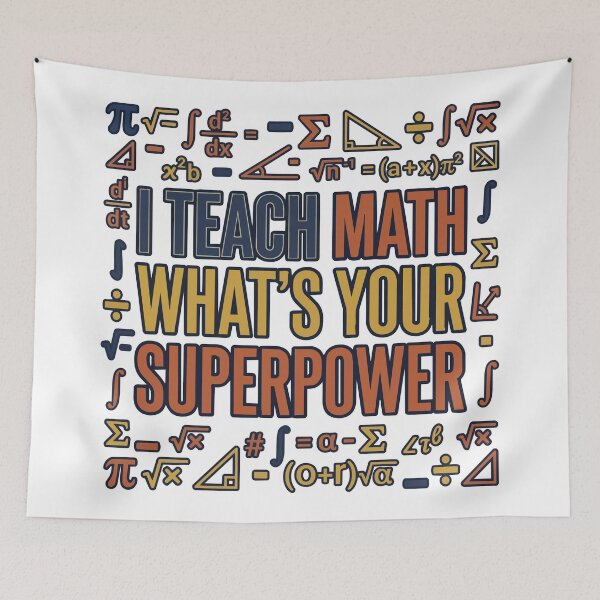 Item preview, Back to school I Teach Math What's Your Superpower | Funny Math Teacher designed and sold by Uglyandcute.