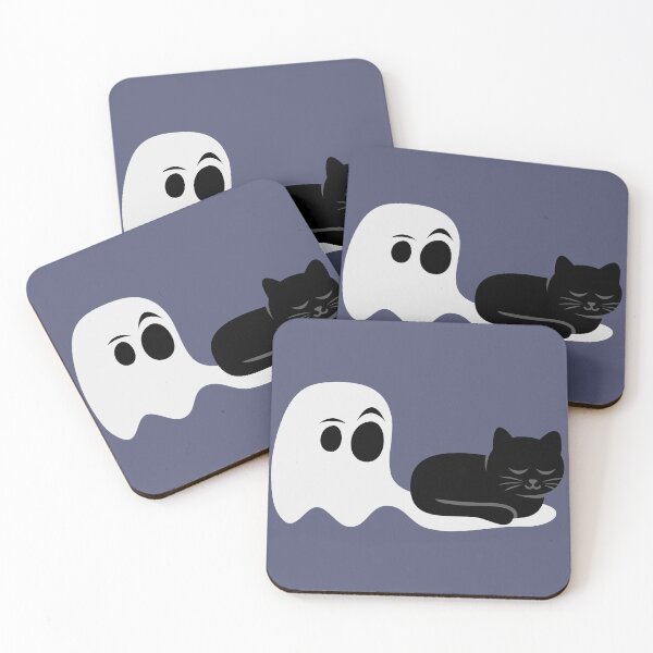 Item preview, Funny Black Cat Sleeping on a Ghost - Spooky Cute Graphic  designed and sold by fishdesigns.