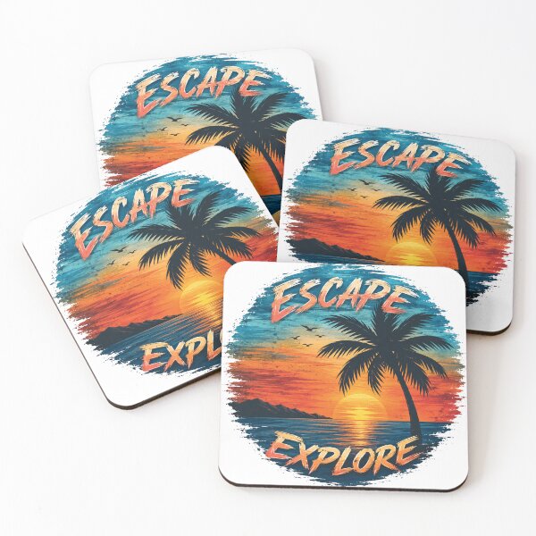 Item preview, Vintage Tropical Sunset Escape and Explore designed and sold by cameleon style.